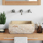 Lavabo crema mármol 30x30x13 cm