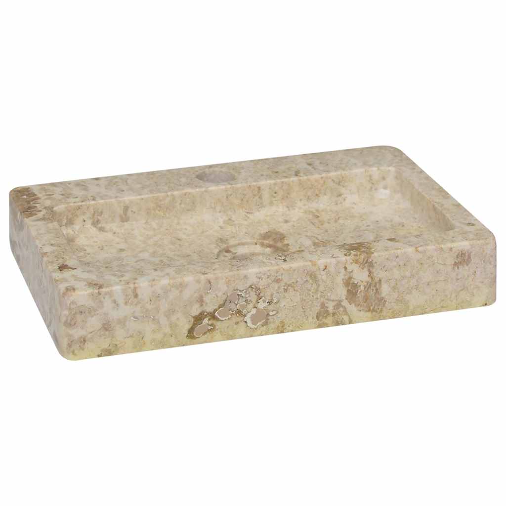 Lavabo de pared mármol crema 38x24x6,5 cm