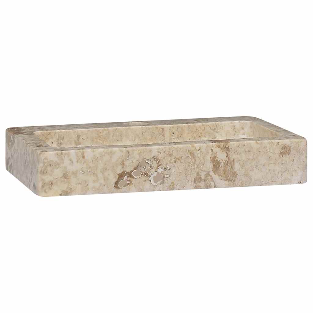 Lavabo de pared mármol crema 38x24x6,5 cm