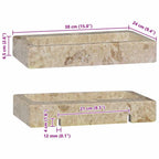 Lavabo de pared mármol crema 38x24x6,5 cm