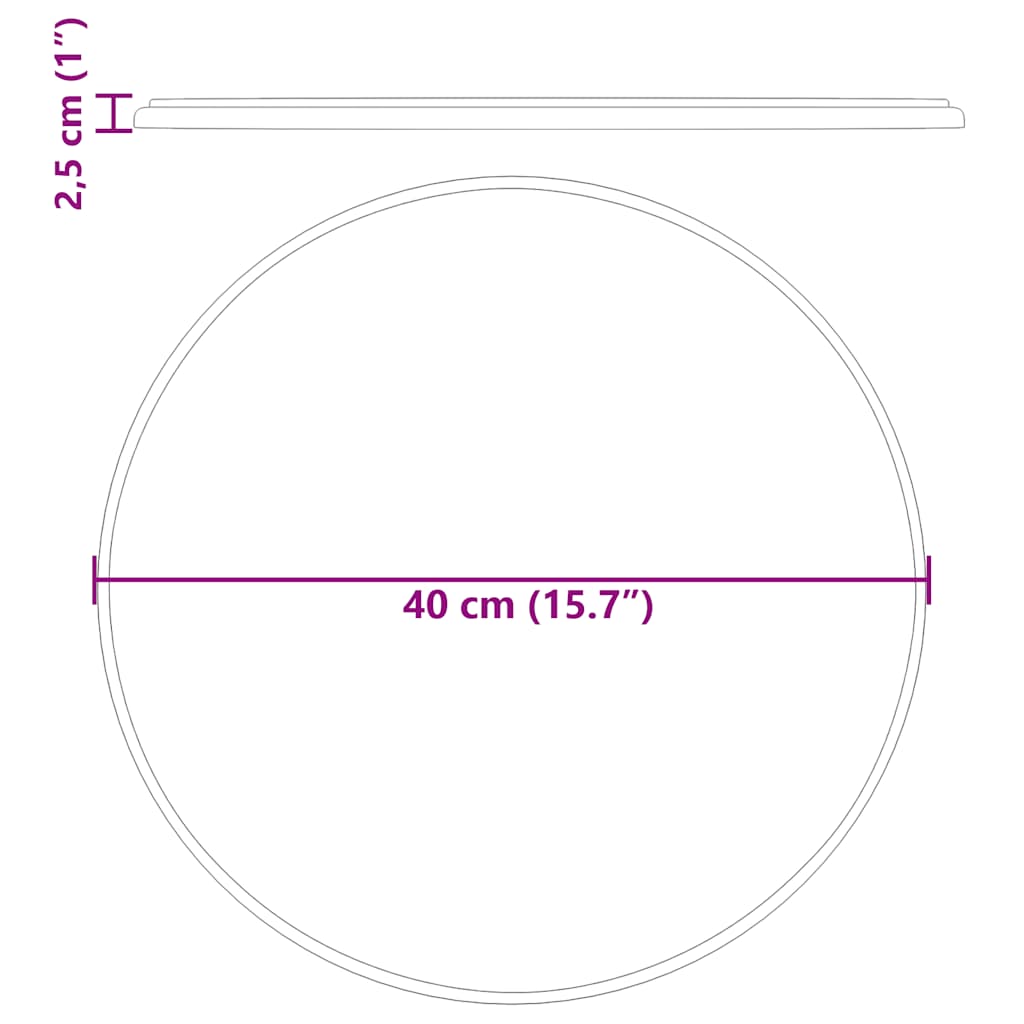 Tablero para mesa mármol color crema Ø40x2,5 cm