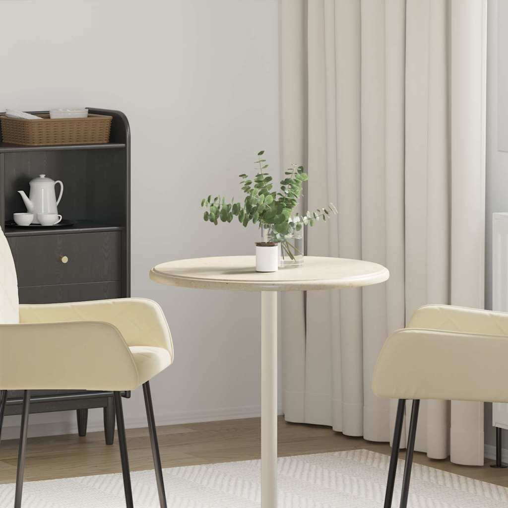 Tablero para mesa mármol color crema Ø40x2,5 cm