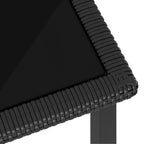 Conjunto de comedor de jardín 3 piezas ratán sintético negro