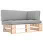 Impregnated pine wood garden pallet corner sofa