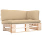 Impregnated pine wood garden pallet corner sofa
