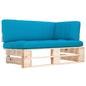 Impregnated pine wood garden pallet corner sofa