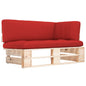 Impregnated pine wood garden pallet corner sofa