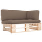 Impregnated pine wood garden pallet corner sofa