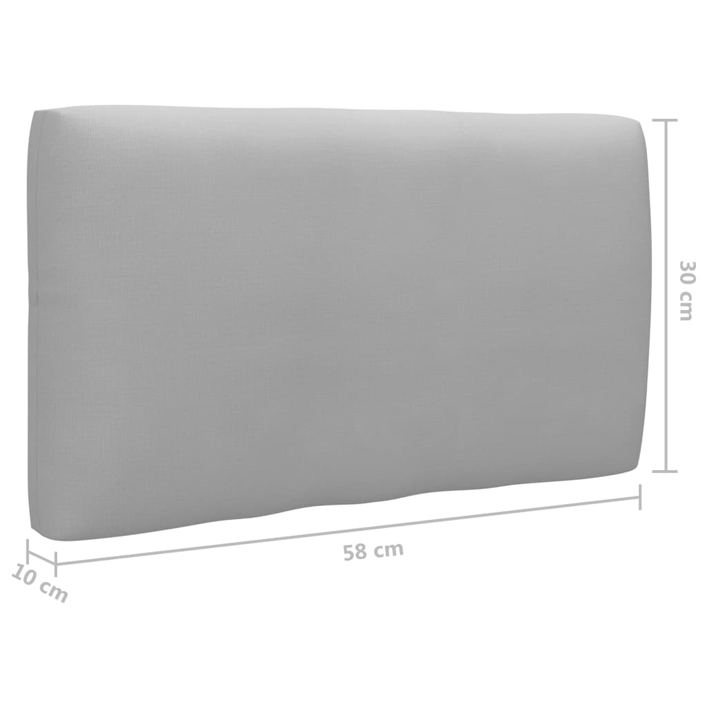 Sofá de palets 2 plazas cojines gris madera de pino impregnada