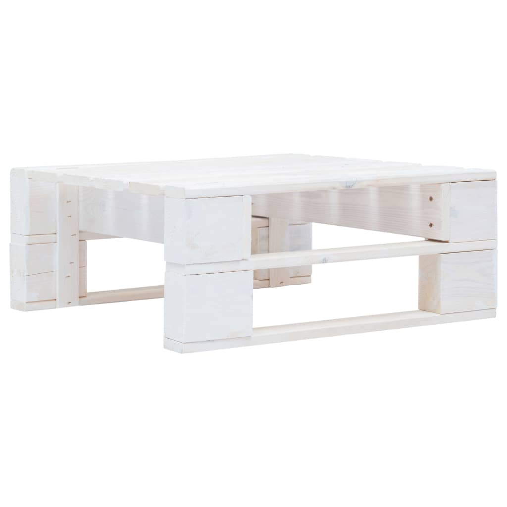 Muebles de palés 4 pzas y cojines madera pino impregnada blanco