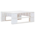 Muebles de palés 4 pzas y cojines madera pino impregnada blanco