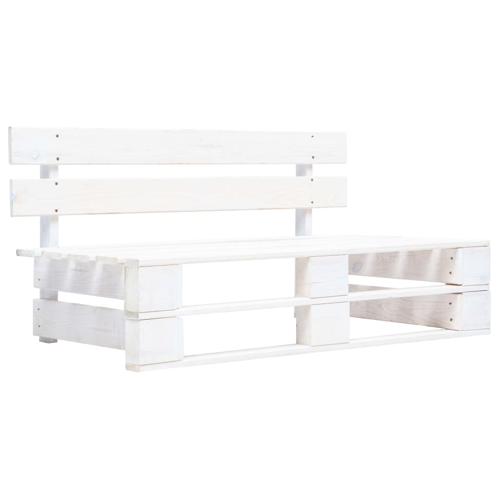 Muebles de palés 4 pzas y cojines madera pino impregnada blanco