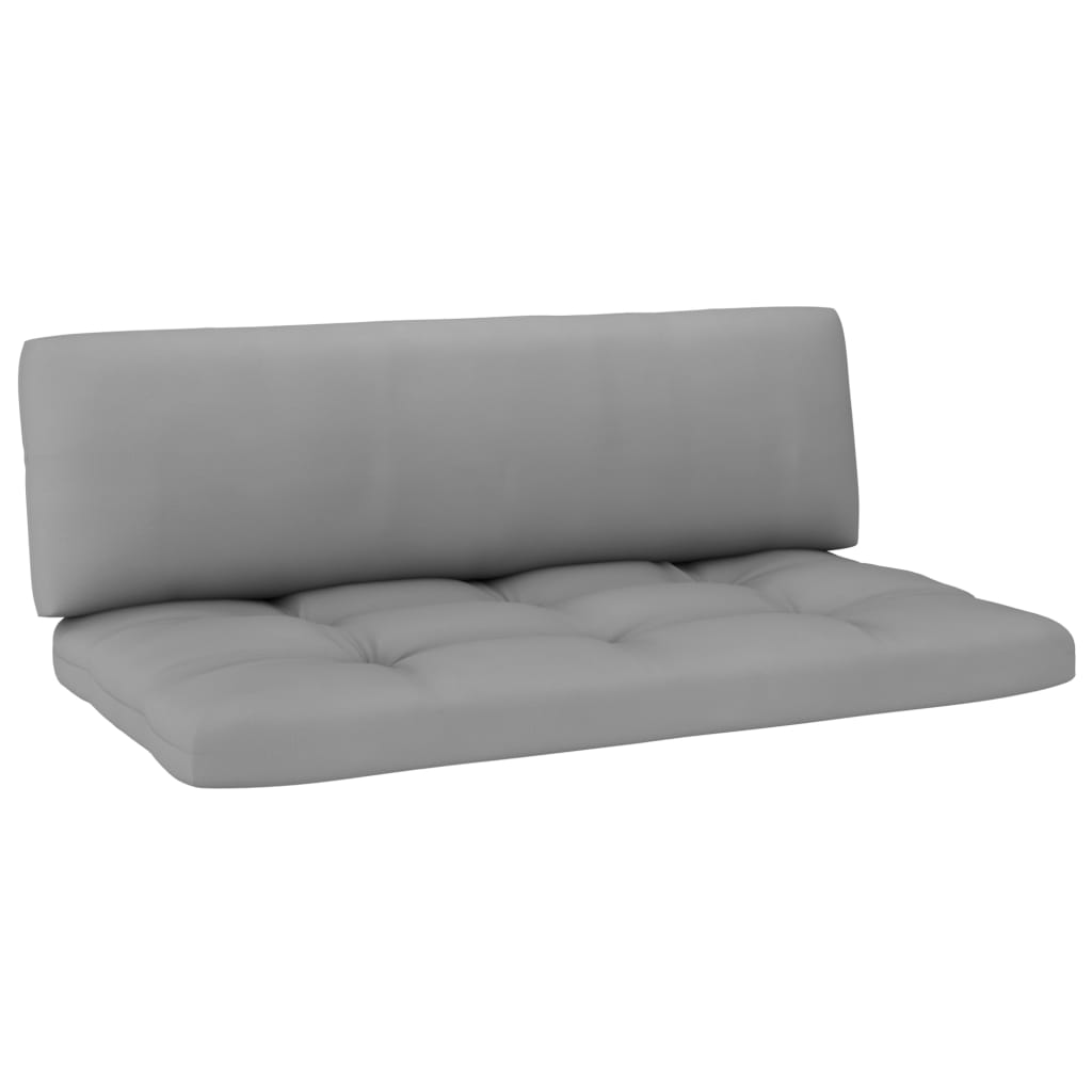Muebles de palés 4 pzas y cojines madera pino impregnada blanco