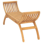 Banco de jardín madera maciza de teca 126 cm