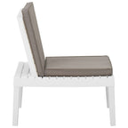 Silla de jardín con cojín plástico blanco