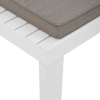 Silla de jardín con cojín plástico blanco