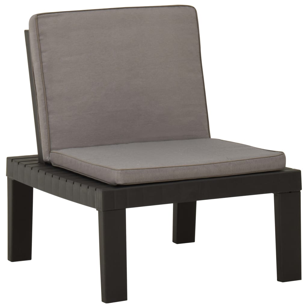 Silla de jardín con cojín plástico blanco