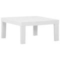 White plastic garden table