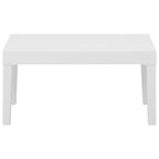 White plastic garden table