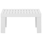 White plastic garden table