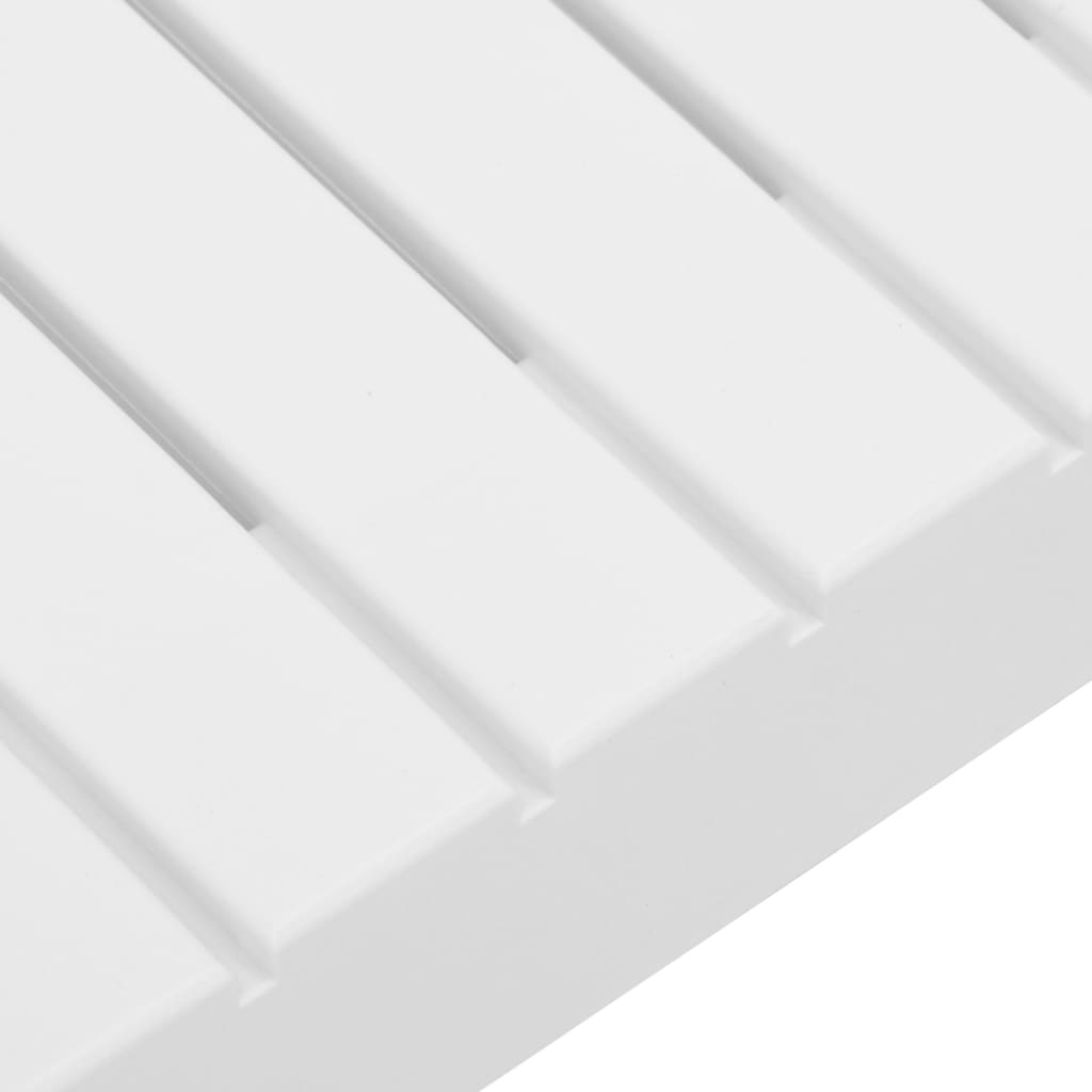 Set de muebles de jardín 2 piezas con cojines plástico blanco