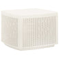Mesa de jardim de plástico branco 53x53x40 cm