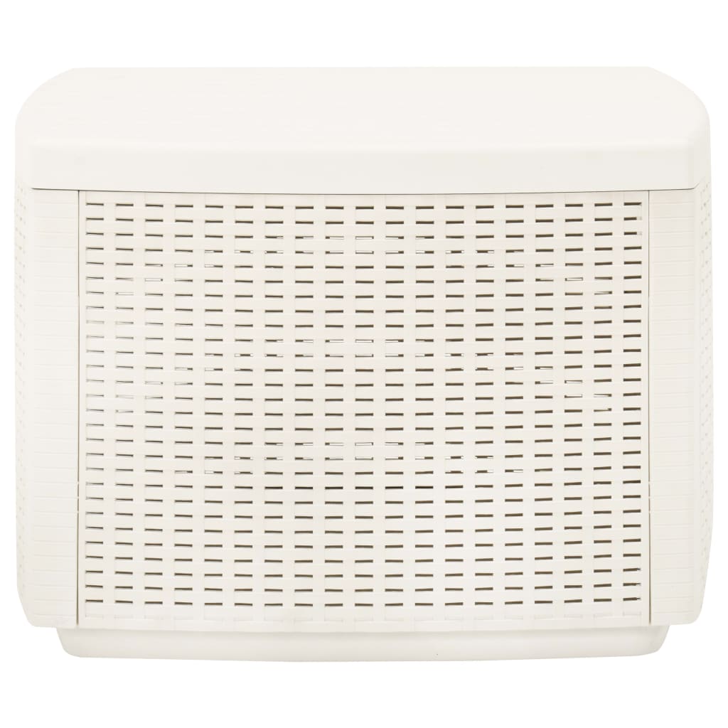 Mesa de jardín plástico blanco 53x53x40 cm