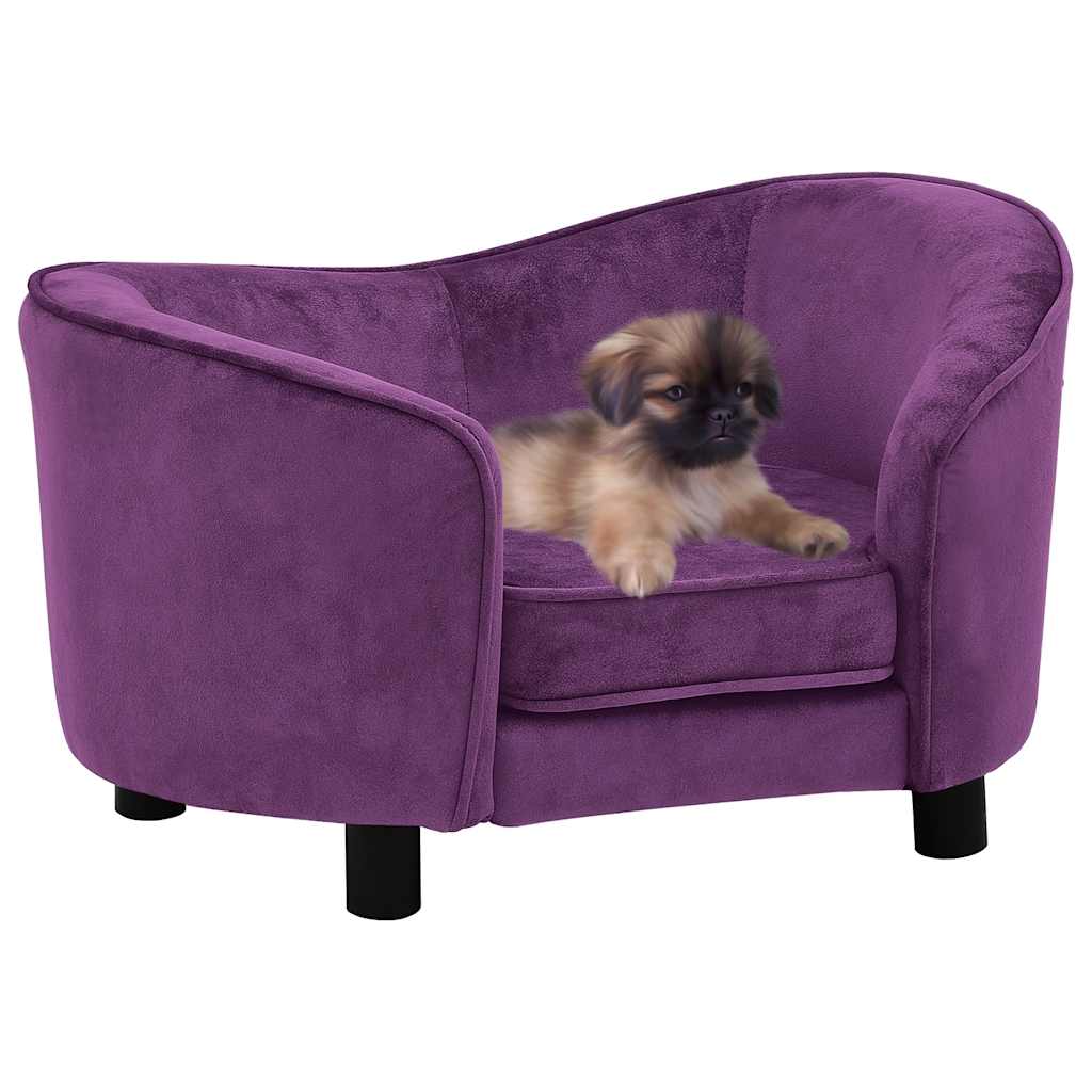 Cama para perros felpa y cuero sintético negra 90x79x20 cm