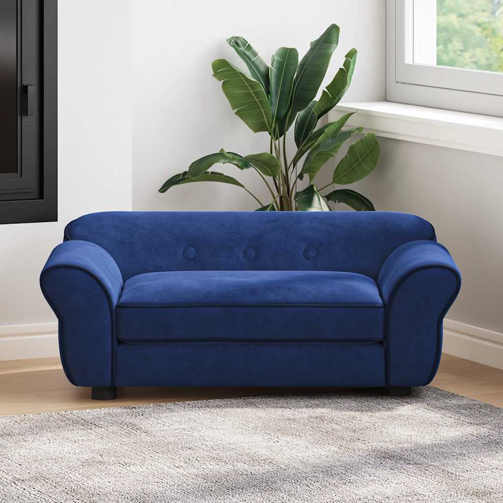 Cama para perros felpa y cuero sintético negra 90x79x20 cm
