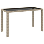 Set comedor de jardín 6 piezas y cojines ratán sintético beige