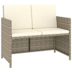 Set comedor de jardín 6 piezas y cojines ratán sintético beige