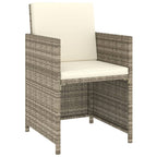 Set comedor de jardín 6 piezas y cojines ratán sintético beige