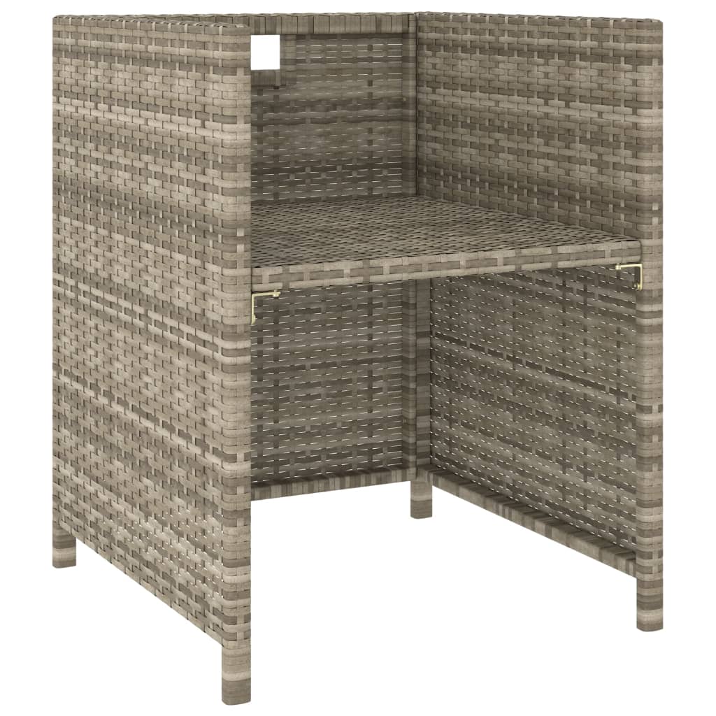 Set comedor de jardín 6 piezas y cojines ratán sintético beige