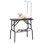 Mesa de aseo ajustable para perros con 1 lazo