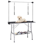 Mesa de aseo ajustable para perros con 1 lazo