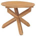Mesa de comedor de jardín madera maciza de teca Ø110x75 cm