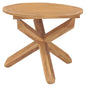 Mesa de jantar de jardim em teca maciça Ø110x75 cm