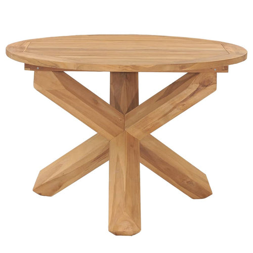 Teak Solid Wood Garden Dining Table Ø110x75 cm