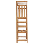 Banco de jardín con pérgola de madera maciza de teca 115 cm