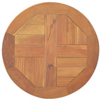 Superficie de mesa redonda madera maciza de teca 2,5 cm 40 cm