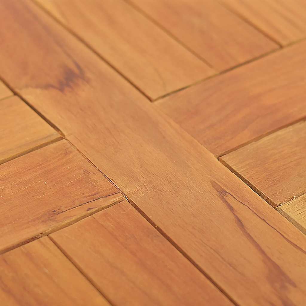 Superficie de mesa redonda madera maciza de teca 2,5 cm 40 cm