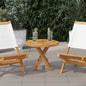 Superficie de mesa redonda madera maciza de teca 2,5 cm 40 cm