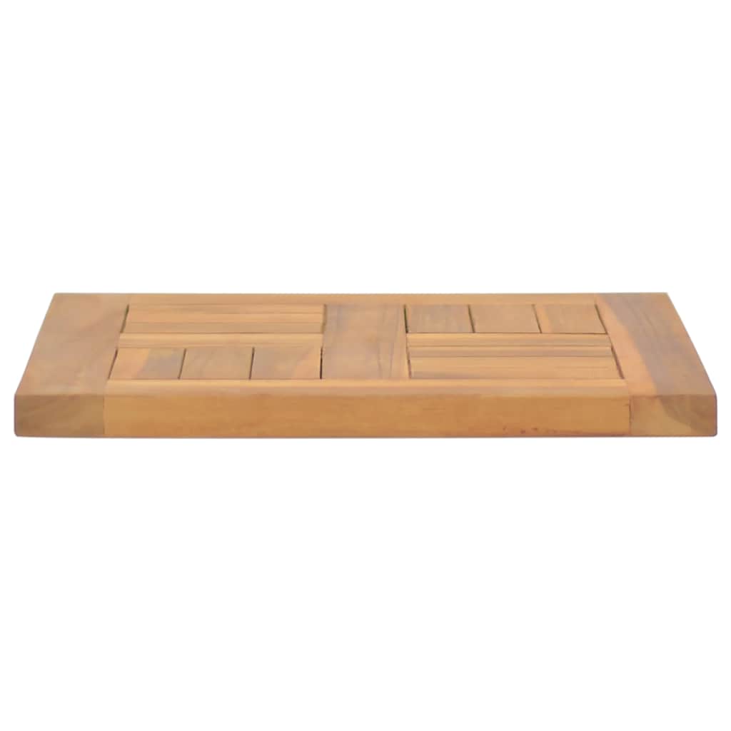 Tablero de mesa cuadrado madera maciza de teca 40x40x2,5 cm