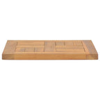 Tablero de mesa cuadrado madera maciza de teca 40x40x2,5 cm