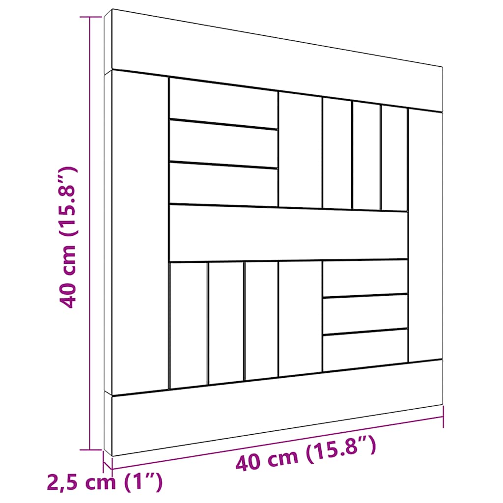 Tablero de mesa cuadrado madera maciza de teca 40x40x2,5 cm