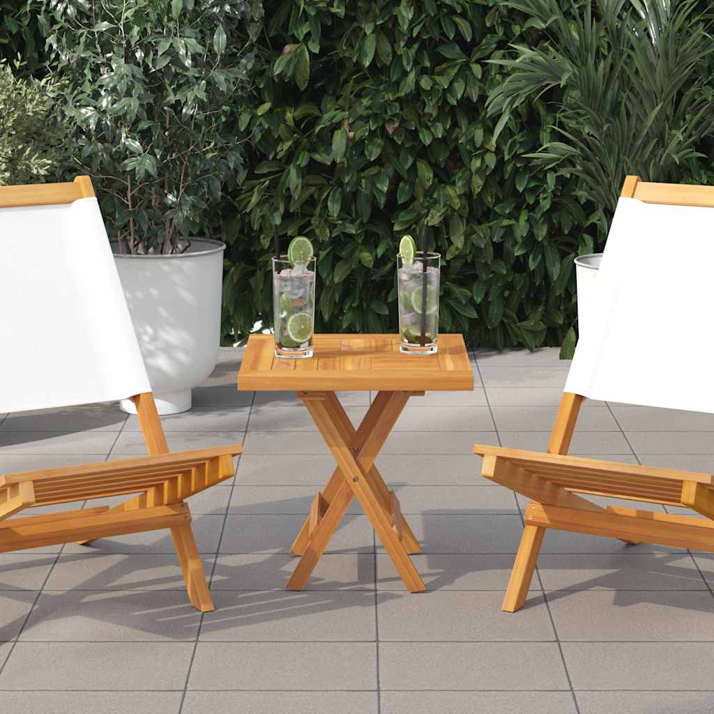 Tablero de mesa cuadrado madera maciza de teca 40x40x2,5 cm
