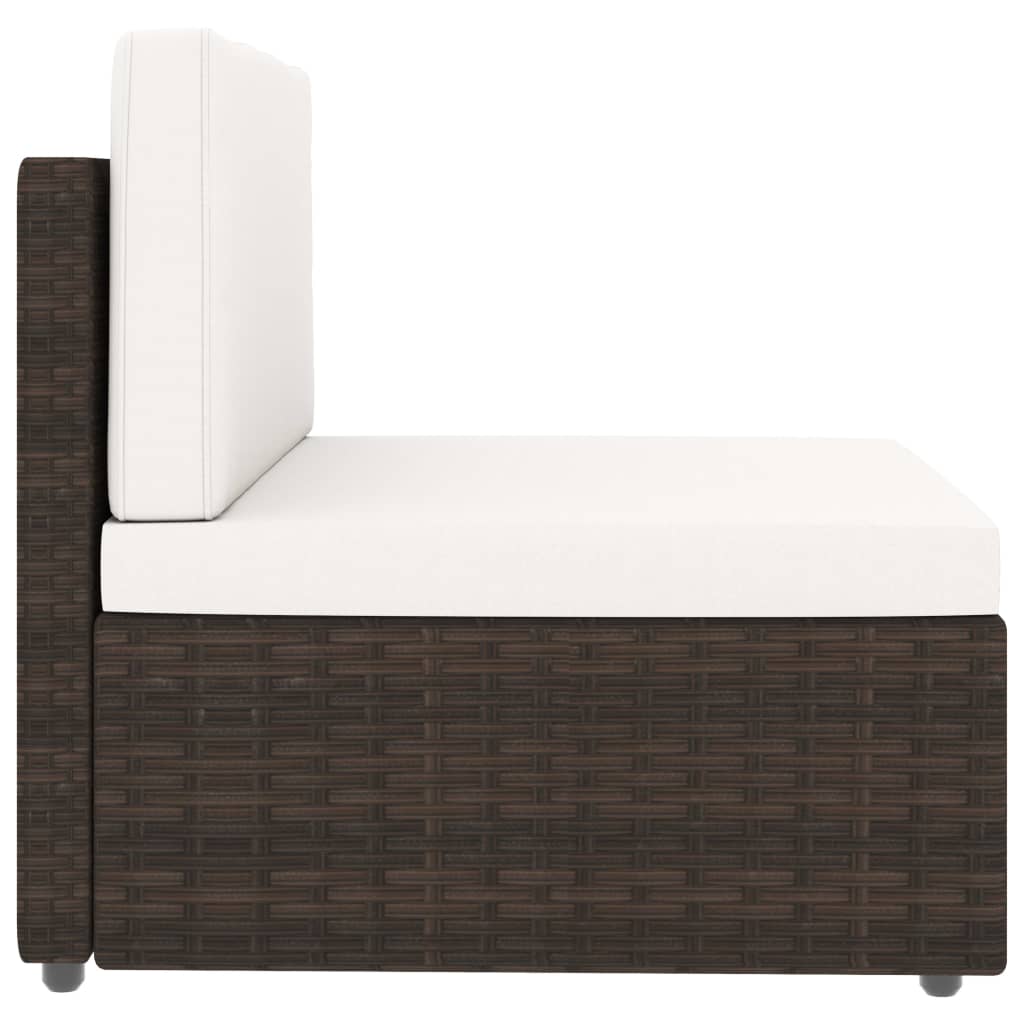 Juego de muebles de jardín 6 piezas ratán sintético marrón