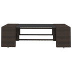 Juego de muebles de jardín 6 piezas ratán sintético marrón