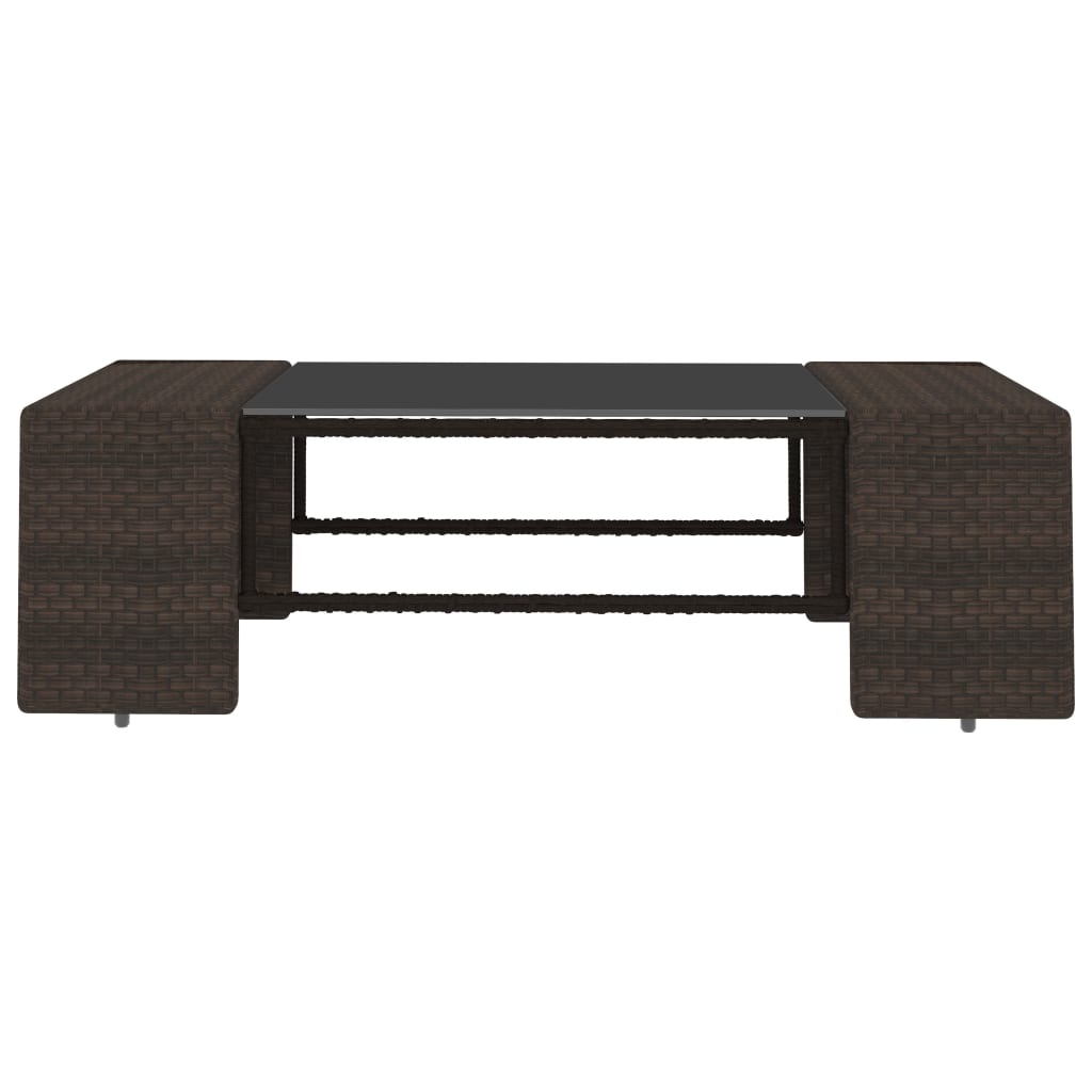 Juego de muebles de jardín 6 piezas ratán sintético marrón