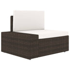 Juego de muebles de jardín 6 piezas ratán sintético marrón